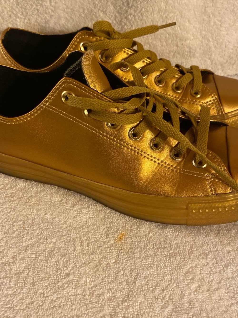 Converse Metallic Gold Low-Top Sneakers